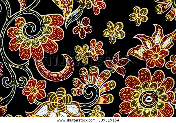  Batik  Flora  Pattern Design Stock Photo Edit Now 309319154