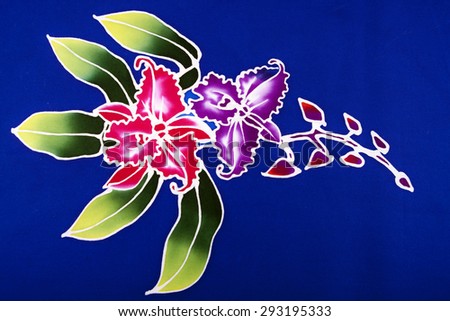 batik pattern flower of thailand