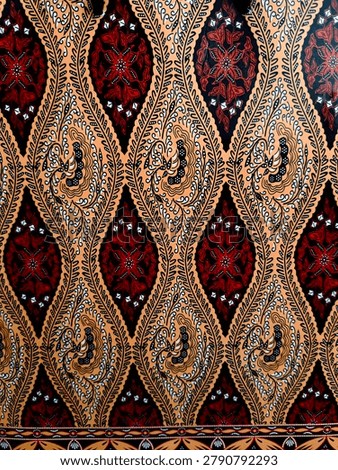 Batik Pattern Java Javanese Brown Red
