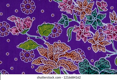Batik sarong pattern background, traditional batik sarong in Asian