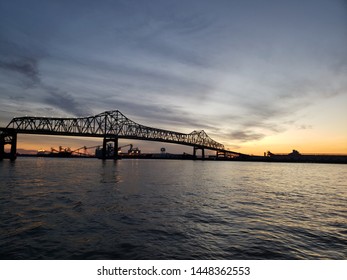 Baton Rouge Louisiana Sunset Over The River