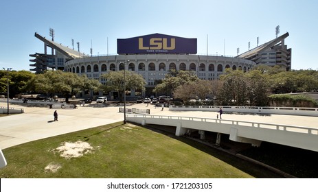 Baton Rouge, Louisiana, USA - 2020: Tiger Stadium, Popularly Known As Death Valley, Is An Outdoor Stadium Located On The Campus Of Louisiana State University, And Home Of The LSU Tigers Football Team.