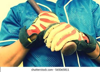 Batter Wearing Gloves - Powered by Shutterstock