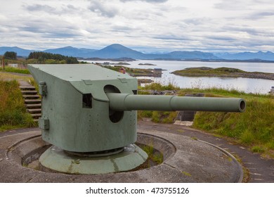 Batterie From WWII In Bud, Norway. Atlantic Wall