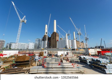 Battersea Power Station Under Regeneration Into A Shopping Centre, Famous From The Pink Floyd Album Cover This Will Remain An Iconic Location Once Complete.