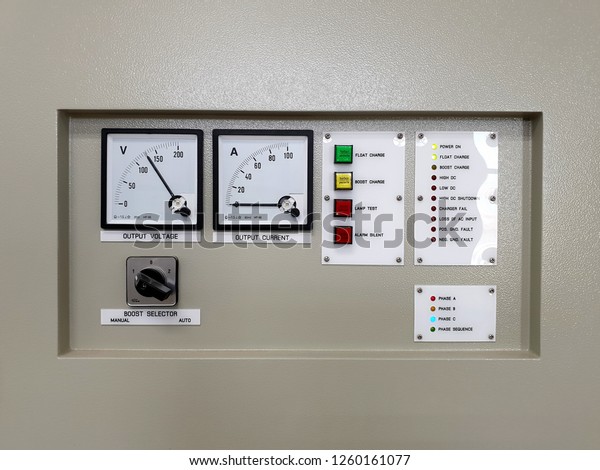 Battery Charger Cubicle Substation Control Measurement Stock Photo ...