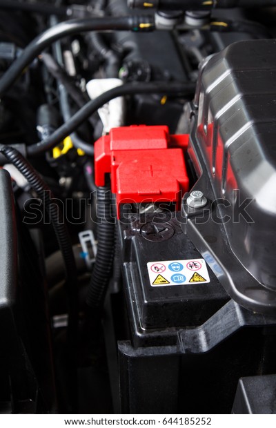 Battery in engine block of new\
car