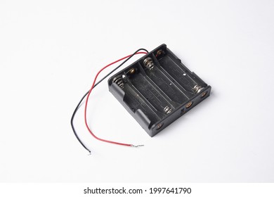 Battery holder isolated on white background