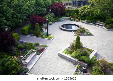 Battery Park Garden In New York City