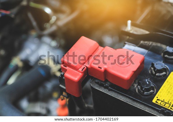 battery rack cover in car engine  for create car\
technology background 