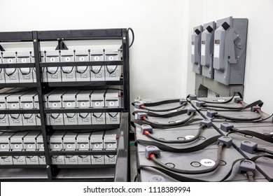 Battery Room For Back Up Essential Load In Power Plant Or Industry.