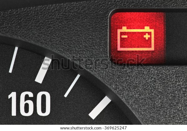 car battery indicator light on