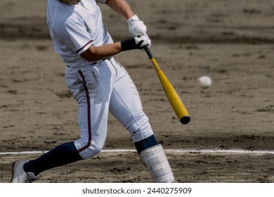 Batting scene of high school baseball game - Powered by Shutterstock