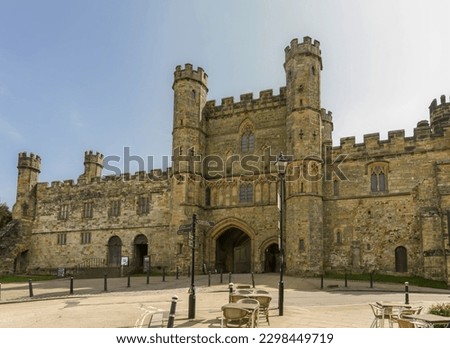 Battle Abbey, a partially ruined Benedictine Abbey in Battle, East Sussex, England UK
