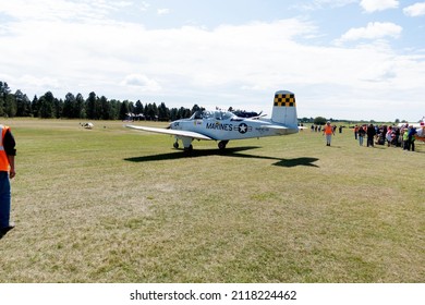 BATTLE LAKE, MINNESOTA USA - AUGUST 31, 2019: 2009 Tisler Mark Vans RV-8 Experimental Airplane At 