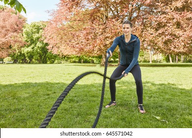 Battle Rope Training As Functional Fitness At The Park