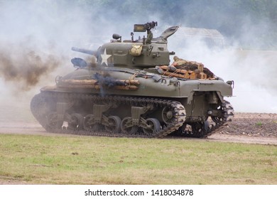 Battle Scene Tank Smoke Stock Photo 1418034878 