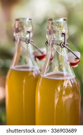 Battled Green Tea  Kombucha Closeup