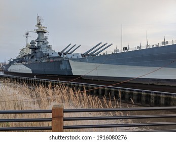 Battleship In NC Is At Dock