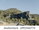 Battleship Rock in Jemez Mountains in New Mexico