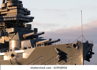 The Battleship Texas In Houston Port