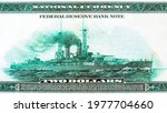 the battleship USS New York, see action in both World War I and World War II. Portrait from United States of America 2 Dollrs 1918 Banknotes. $2 Federal Reserve Bank Note Battleship New Yor. 