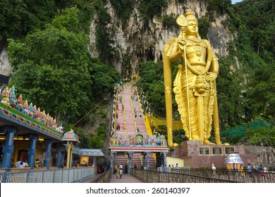 Batu Cave, Malaysia - Statue of Lord Muragan at Batu Caves in Malaysia.