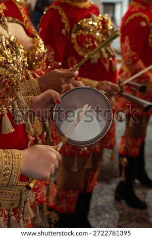 Close‑Up of Batucada Drummer’s Hands Playing Small Drum with