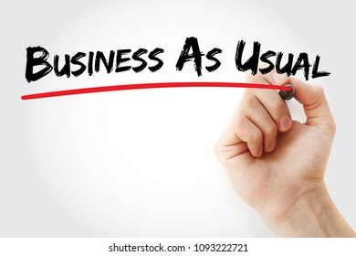BAU - Business as Usual acronym, business concept background - Shutterstock ID 1093222721