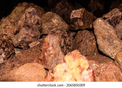 Bauxite Mineral Stones. The World's Main Source Of Aluminium And Gallium.