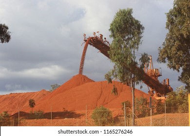 Bauxite Mining At Weipa Western Cape York Peninsula Queensland Australia