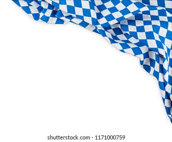 Bavarian Flag Oktoberfest Background With White Blue Bavaria Isolated White Background