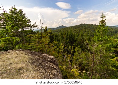 Bavarian Forest Landscape Shot From Mountain