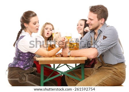 Similar – Image, Stock Photo Young business people on the roof terrace at the Afterwork Beer