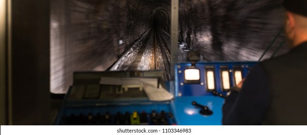 Bavarian Rack Railway Zugspitze Germany In The Tunnel