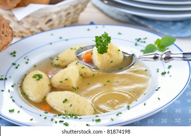 Bavarian Semolina Dumpling Soup