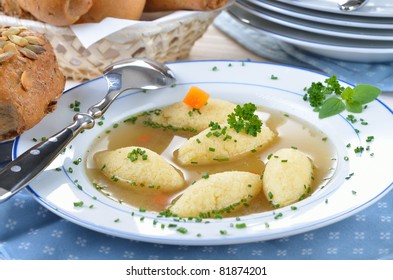 Bavarian Semolina Dumpling Soup