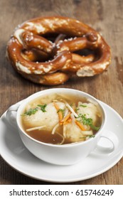 Bavarian Semolina Dumplings In Broth 