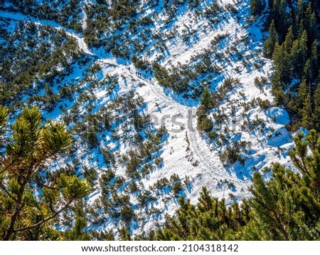 Similar – Winter in the Giant Mountains near Pec pod Snezkou, Czech Republic