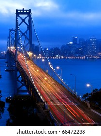 Bay Bridge And San Francisco At Night