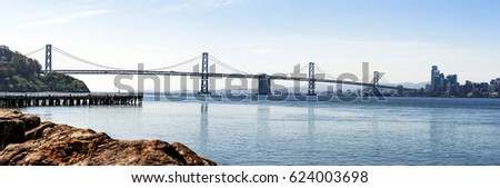 The Bay Bridge and the San Francisco Skyline from Treasure Island
