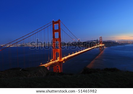 Bay bridge at Sanfrancisco during the twilight hours