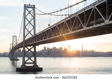 Bay Bridge Sun Light