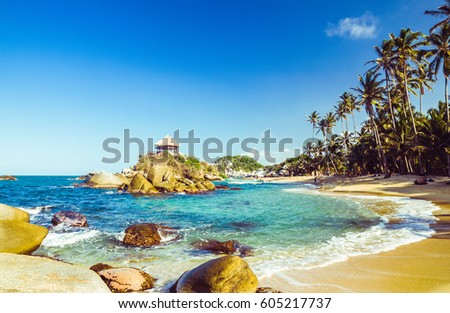 bay by Tayrona national park in Colombia Stock photo © 