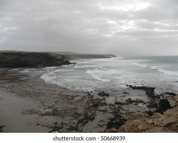 Bay And Coastline During Storm