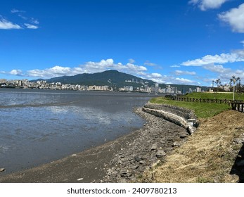 Bay park scene and city buildings. - Powered by Shutterstock