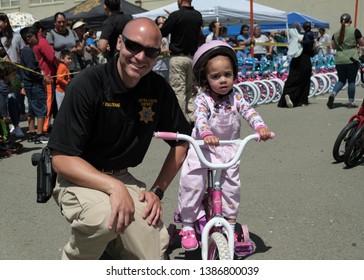 Bay Point, California / United States - April 29 2019: Contra Costa County Sheriff Bike Rodeo