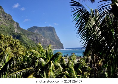 Bay scene with Mount Gower, Lord Howe Island, New South Wales, Australia