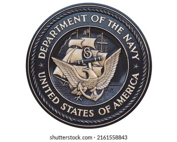 Bayamon, Puerto Rico - May 28, 2022: Navy Seal, Emblem, Crest Or Plaque Isolated On White Background