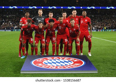 Bayern Munich Starting Lineup - Tottenham Hotspur V Bayern Munich, UEFA Champions League - Group B, Tottenham Hotspur Stadium, London, UK - 1st October 2019


